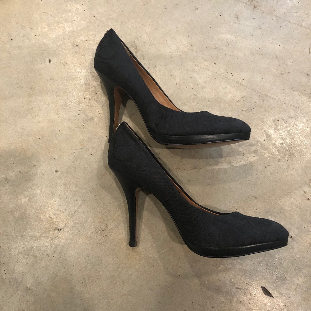 Coach black heels